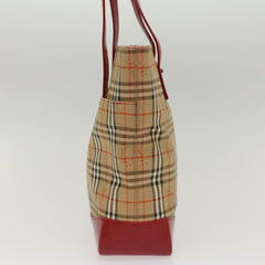 Burberry Nova Check Tote Nylon and Leather