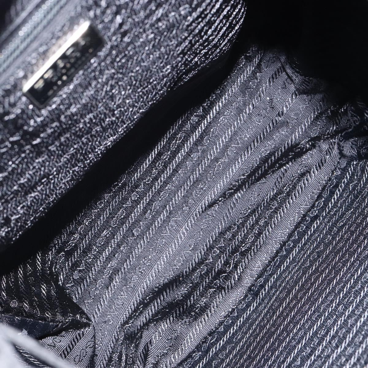 Prada Cinch Buckle Flap Backpack Tessuto with Crocodile Embossed Leather