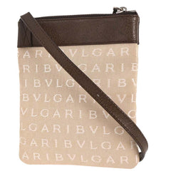 Bvlgari Logomania Shoulder Bag Canvas with Leather