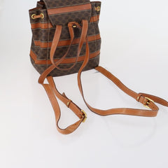 Celine Vintage Macadam Backpack Canvas and Leather