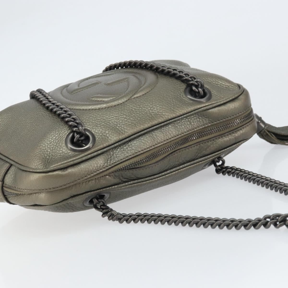 Gucci Soho Chain Zip Shoulder Bag Leather