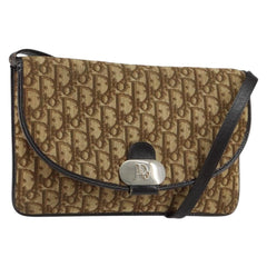 Christian Dior Vintage Trotter Shoulder Bag Canvas
