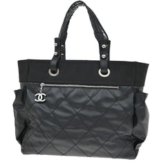 Chanel Biarritz Pocket Tote Quilted Coated Canvas