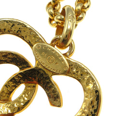 Chanel CC Heart Pendant Necklace Metal