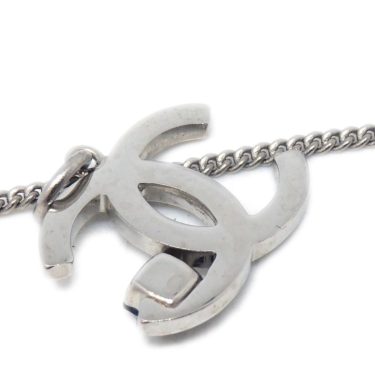 Chanel CC Chain Pendant Necklace Metal and Faux Pearls