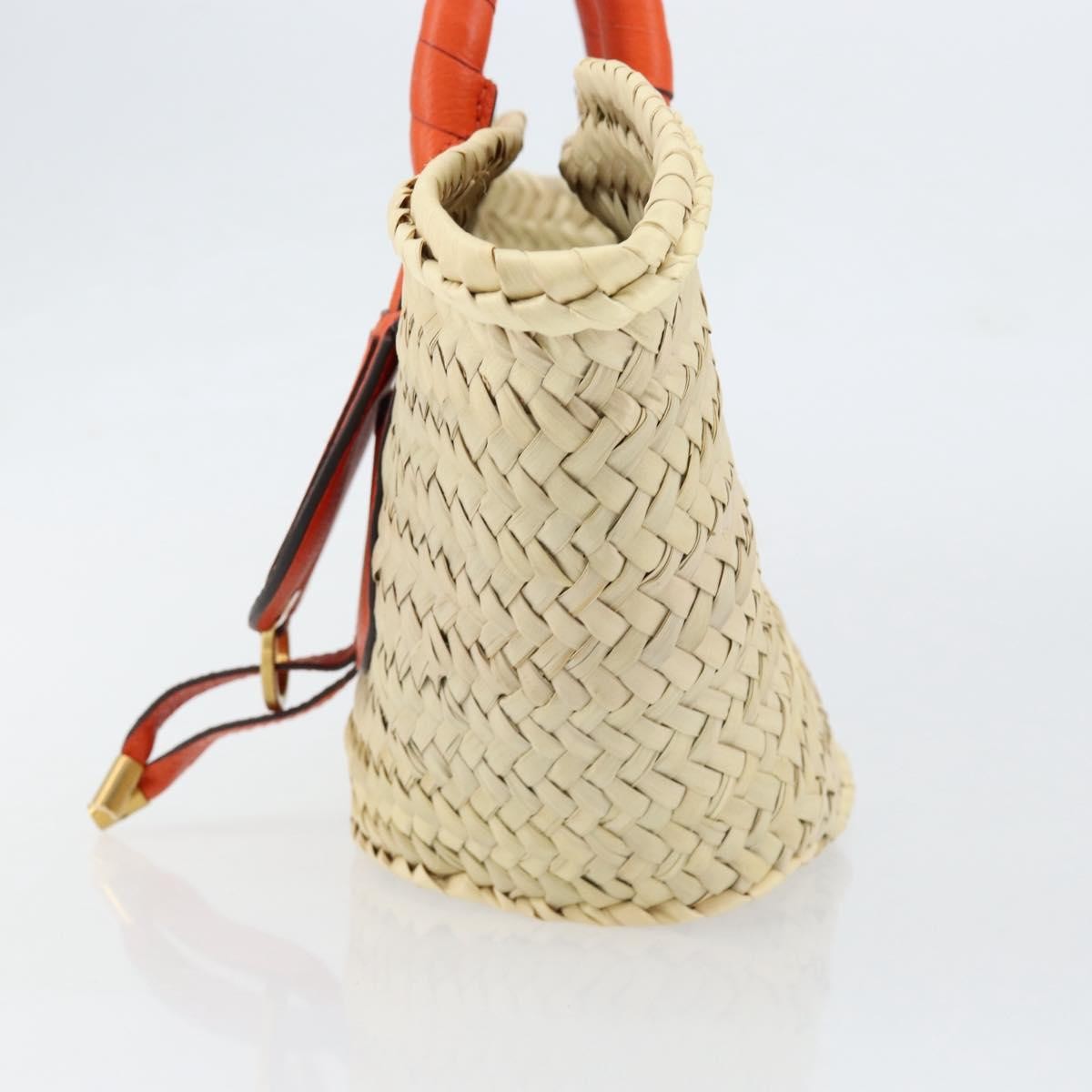 Chloe Marcie Basket Bag Raffia and Leather