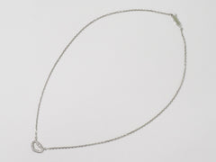 Cartier C Heart de Cartier Pendant Necklace 18K White Gold with Diamond