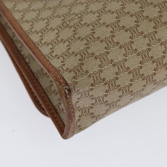 Celine Vintage Macadam Shoulder Bag Canvas and Leather