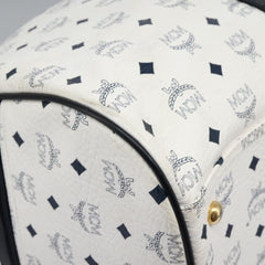 MCM Visetos Handbag Canvas and Leather