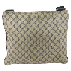 Gucci Zip Top Messenger Bag GG Coated Canvas