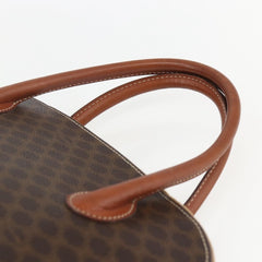 Celine Vintage Macadam Handbag Canvas and Leather