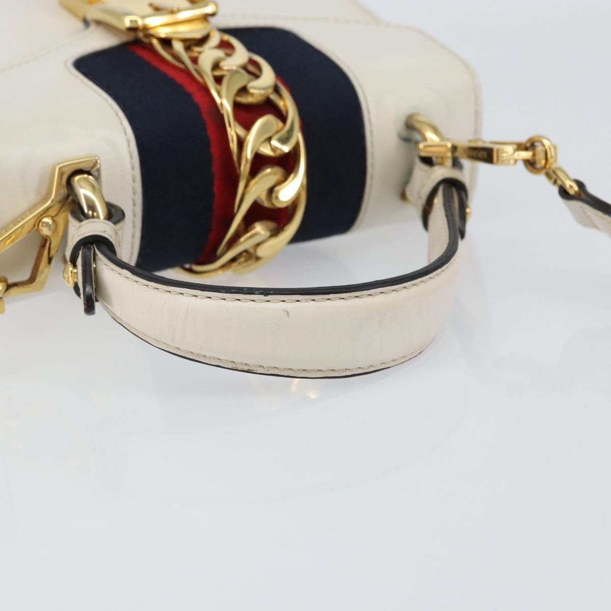 Gucci Sylvie Top Handle Bag Leather