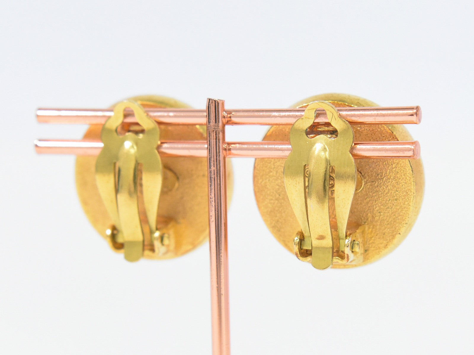 Chanel CC Hoop Clip-On Earrings Crystal Embellished Metal