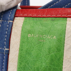 Balenciaga Bazar Convertible Tote Striped Leather