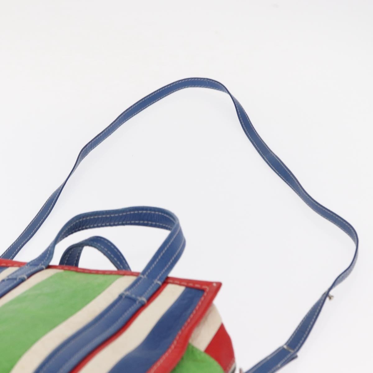 Balenciaga Bazar Convertible Tote Striped Leather
