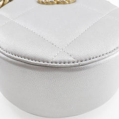Chanel 19 Round Clutch with Chain Quilted Leather
