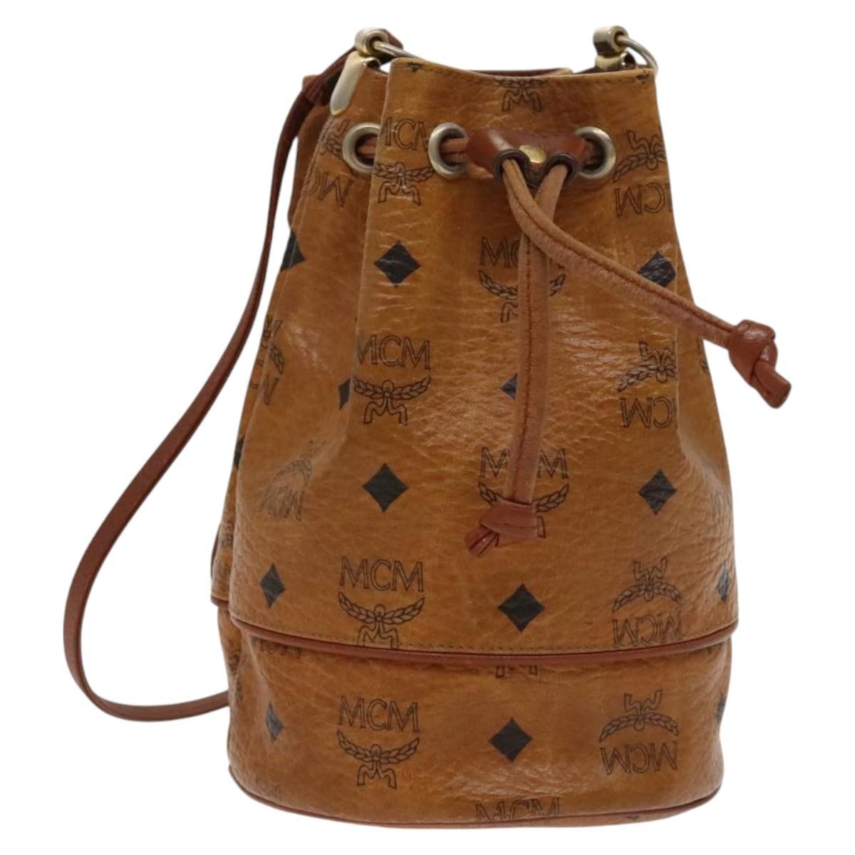 MCM Drawstring Shoulder Bag Leather