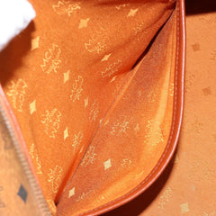 MCM Visetos Handbag Canvas and Leather