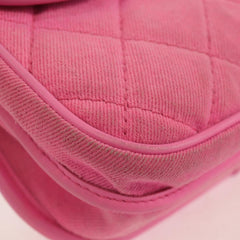 Chanel Flap Messenger Bag Quilted Denim