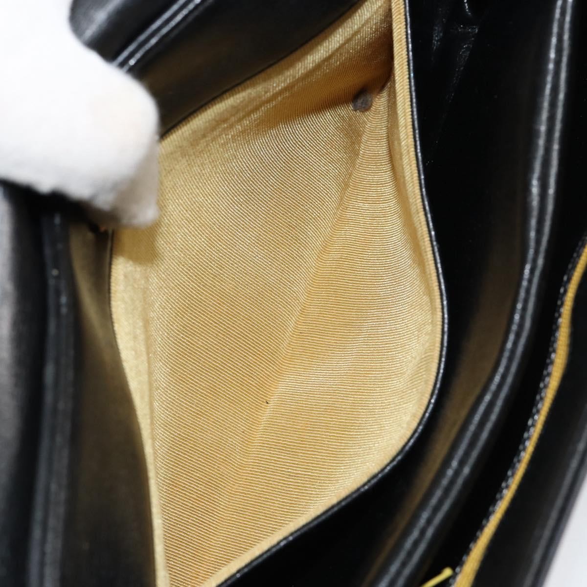 Christian Dior Vintage Chain Flap Shoulder Bag Leather