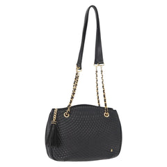 Bally Vintage Chain Shoulder Bag Quilted Leather