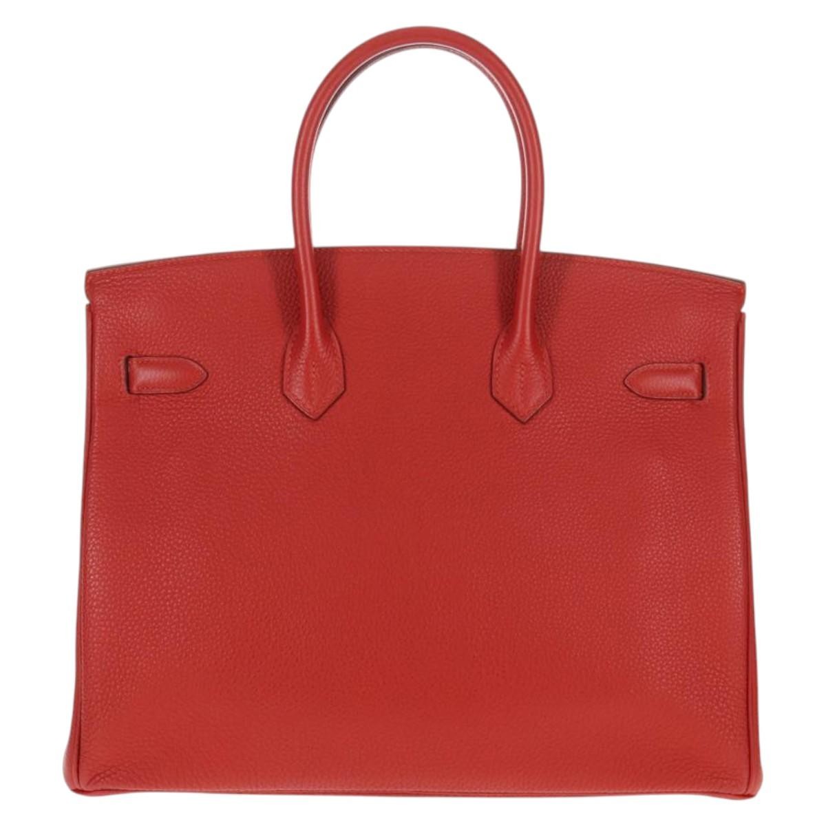 Hermes Birkin Handbag Red Togo with Gold Hardware