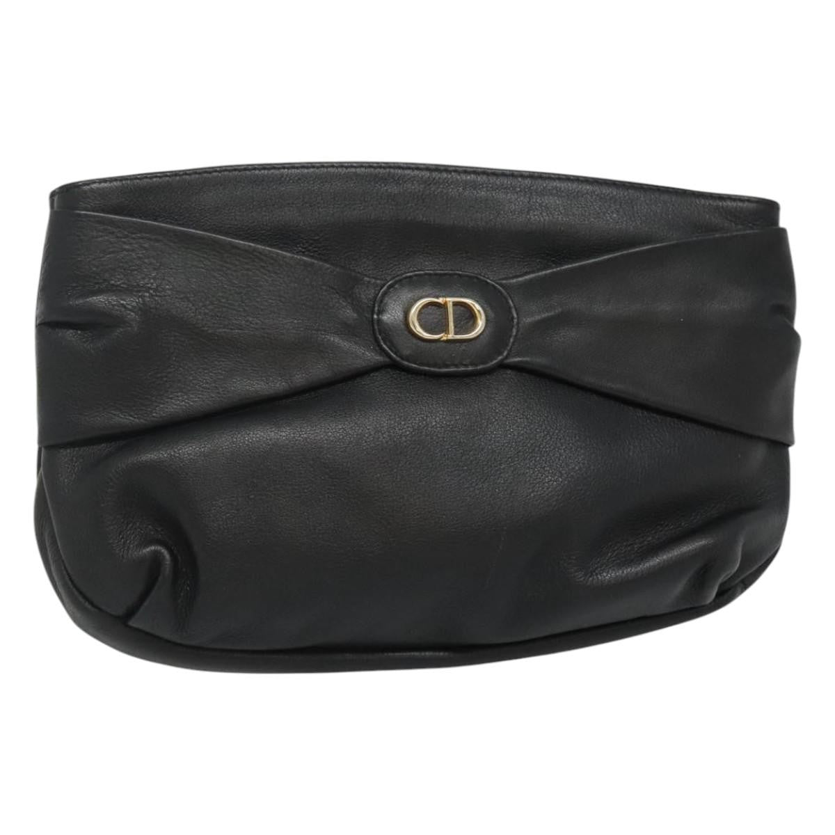 Christian Dior CD Zip Pouch Leather