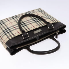 Burberry Nova Check Tote Canvas and Leather