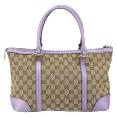 Gucci Lovely Heart Interlocking G Tote GG Canvas