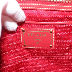 Prada Convertible Tote Canvas and Saffiano Leather