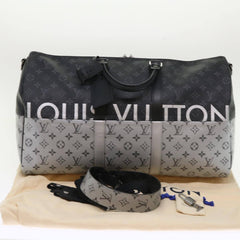 Louis Vuitton Keepall Bandouliere Bag Monogram Eclipse Split Canvas