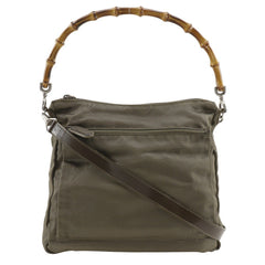 Gucci Vintage Bamboo Shoulder Bag Nylon