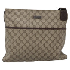 Gucci Zip Top Messenger Bag GG Coated Canvas