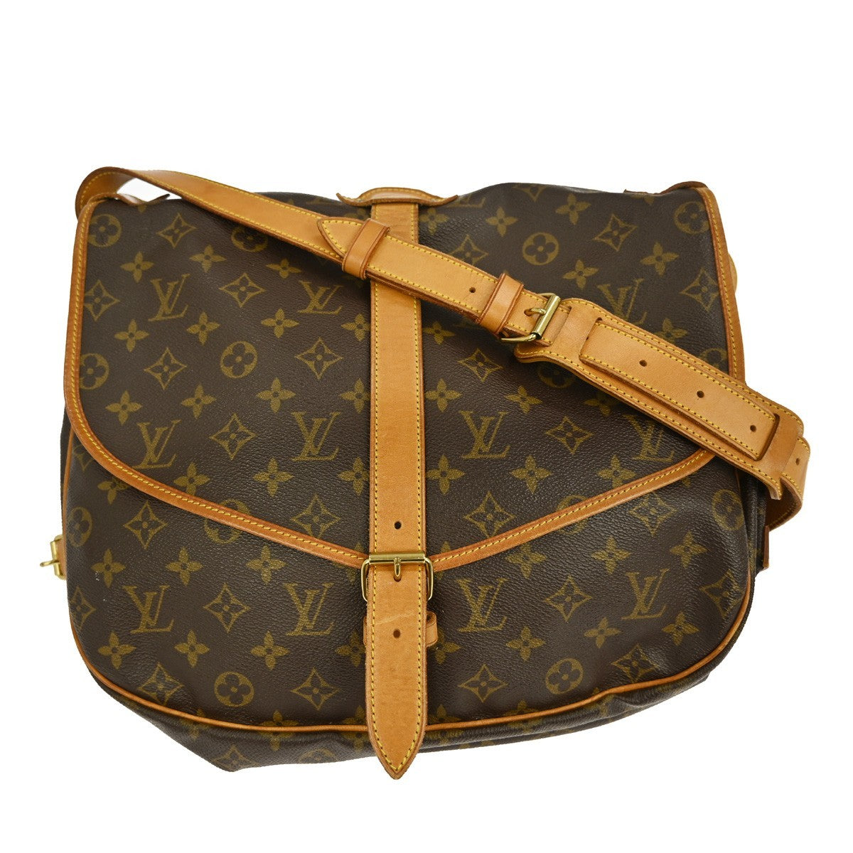 Louis Vuitton Saumur Handbag Monogram Canvas