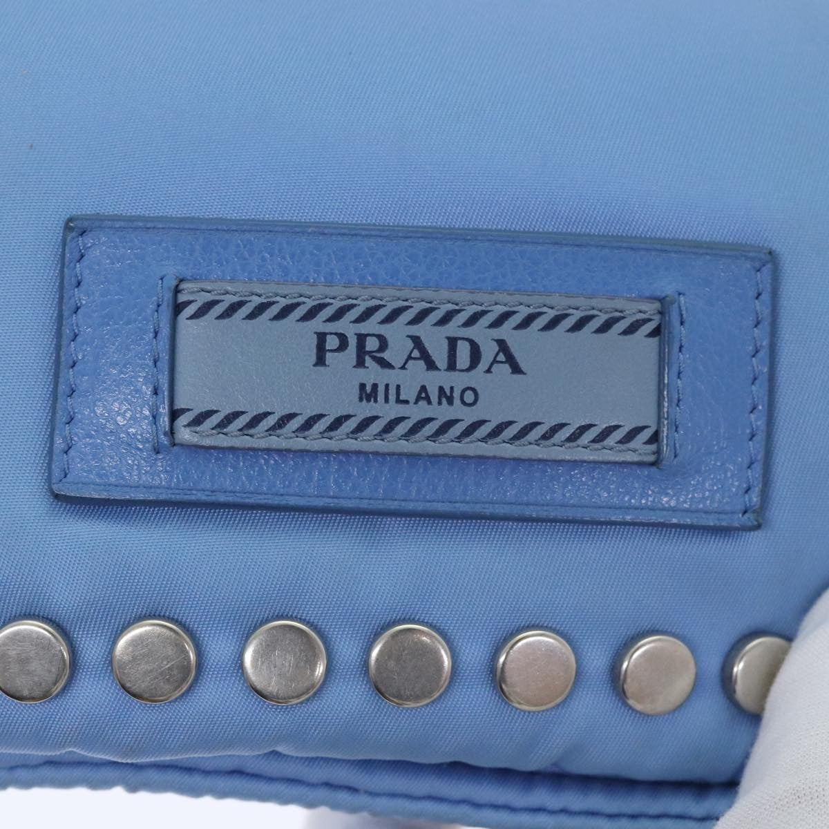 Prada Etiquette Flap Bag Studded Tessuto