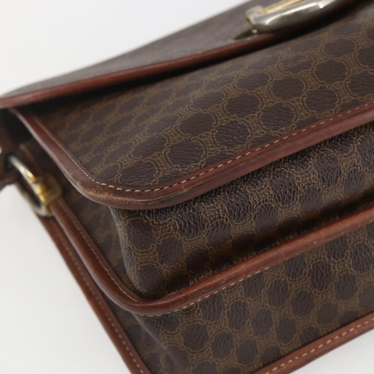 Celine Vintage Macadam Shoulder Bag Canvas