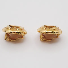 Chanel Vintage Round CC Clip-On Earrings Metal