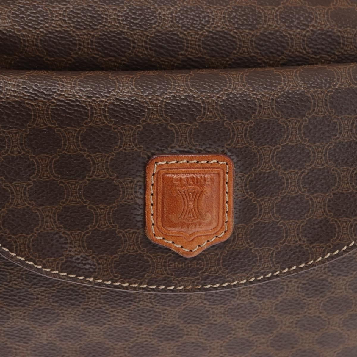 Celine Vintage Macadam Handbag Canvas and Leather