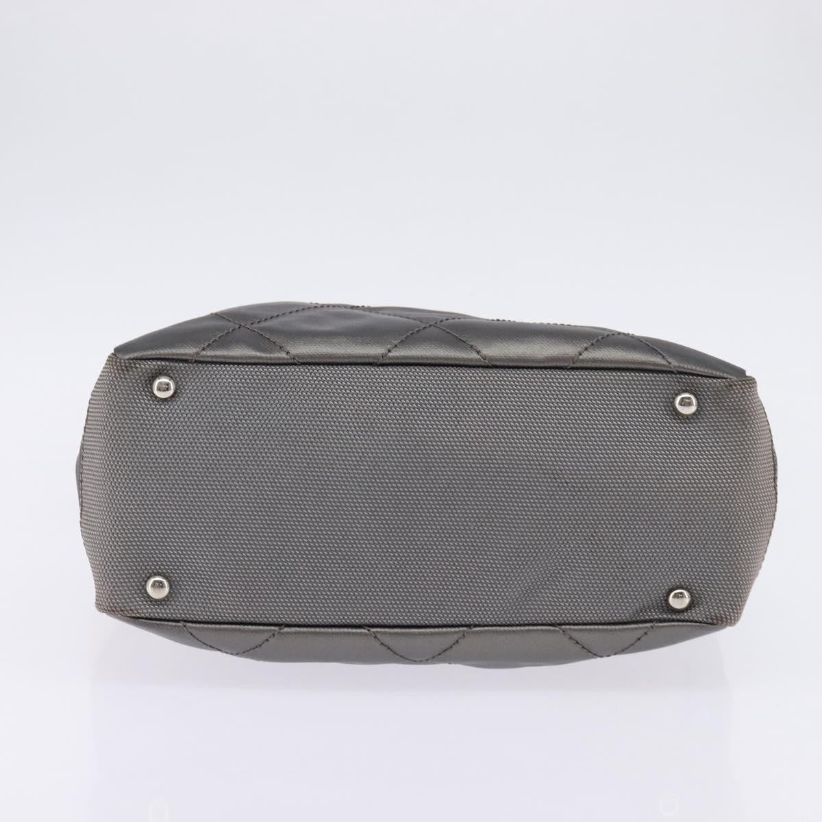 Chanel Biarritz Tote Quilted Coated Canvas