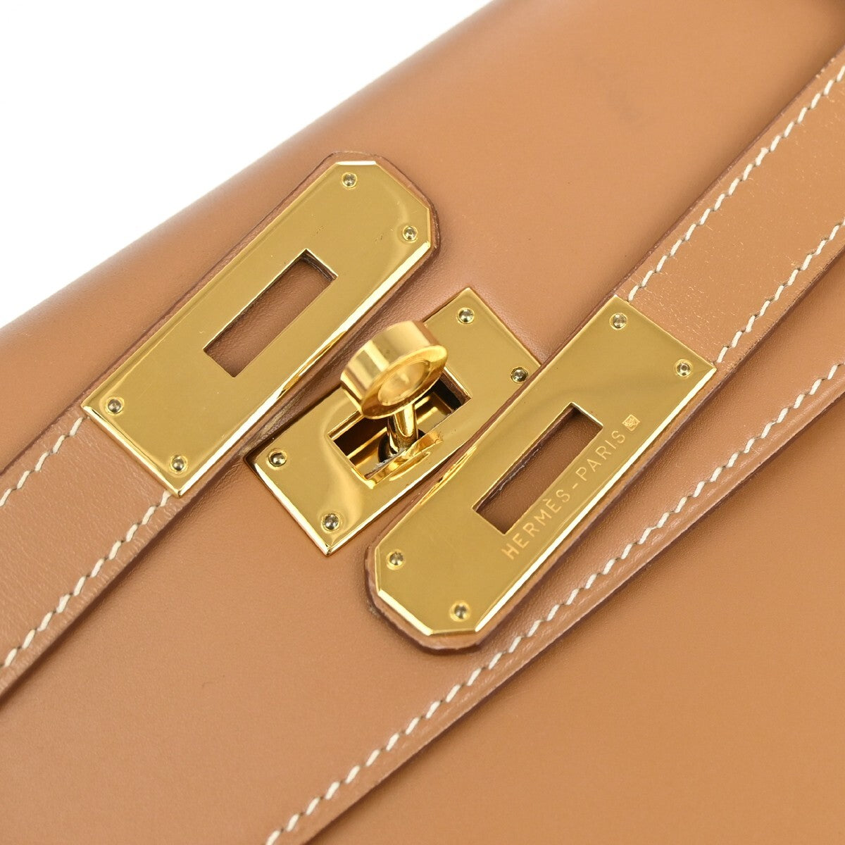 Hermes Kelly Handbag Brown Chamonix with Gold Hardware