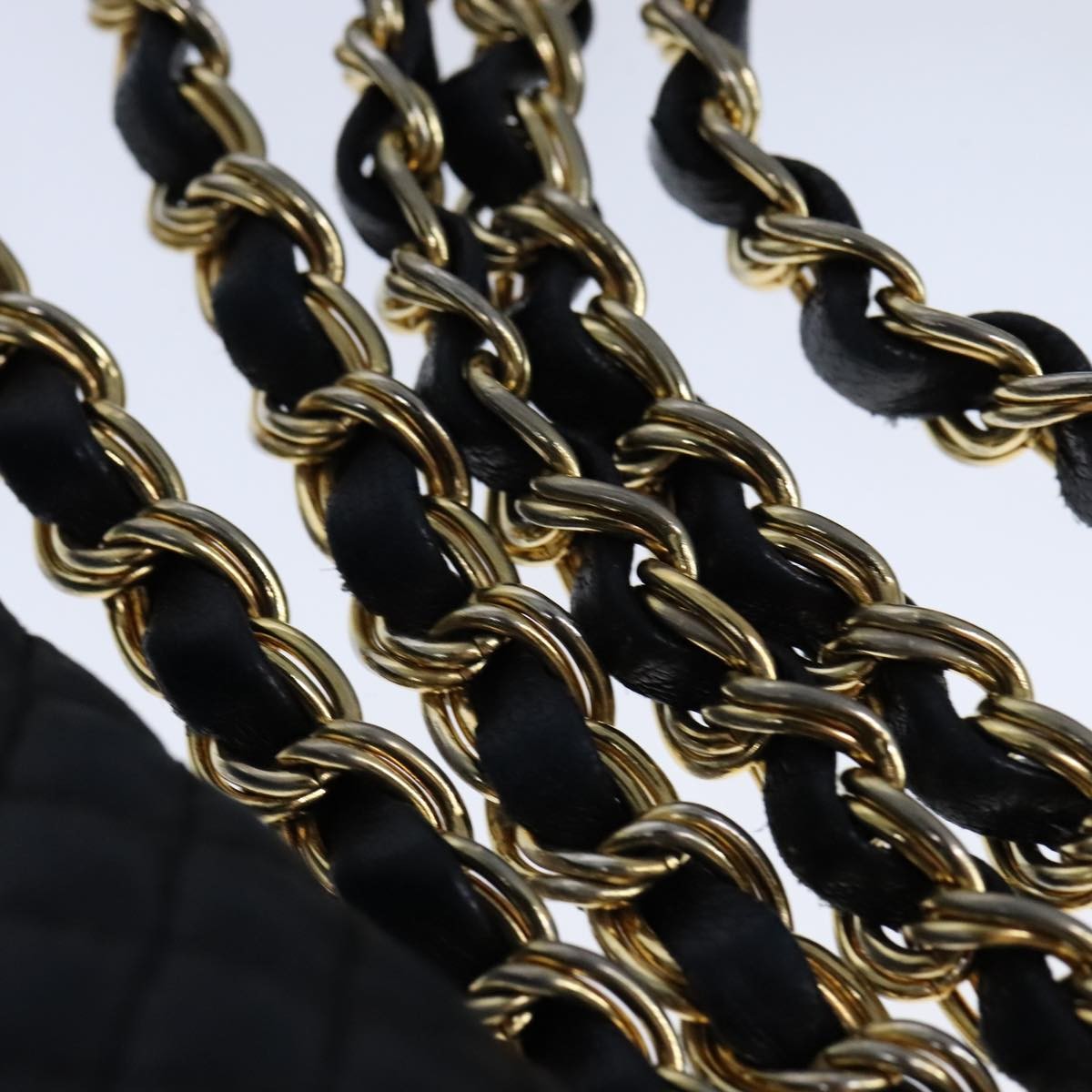 Bally Vintage Chain Shoulder Bag Quilted Leather