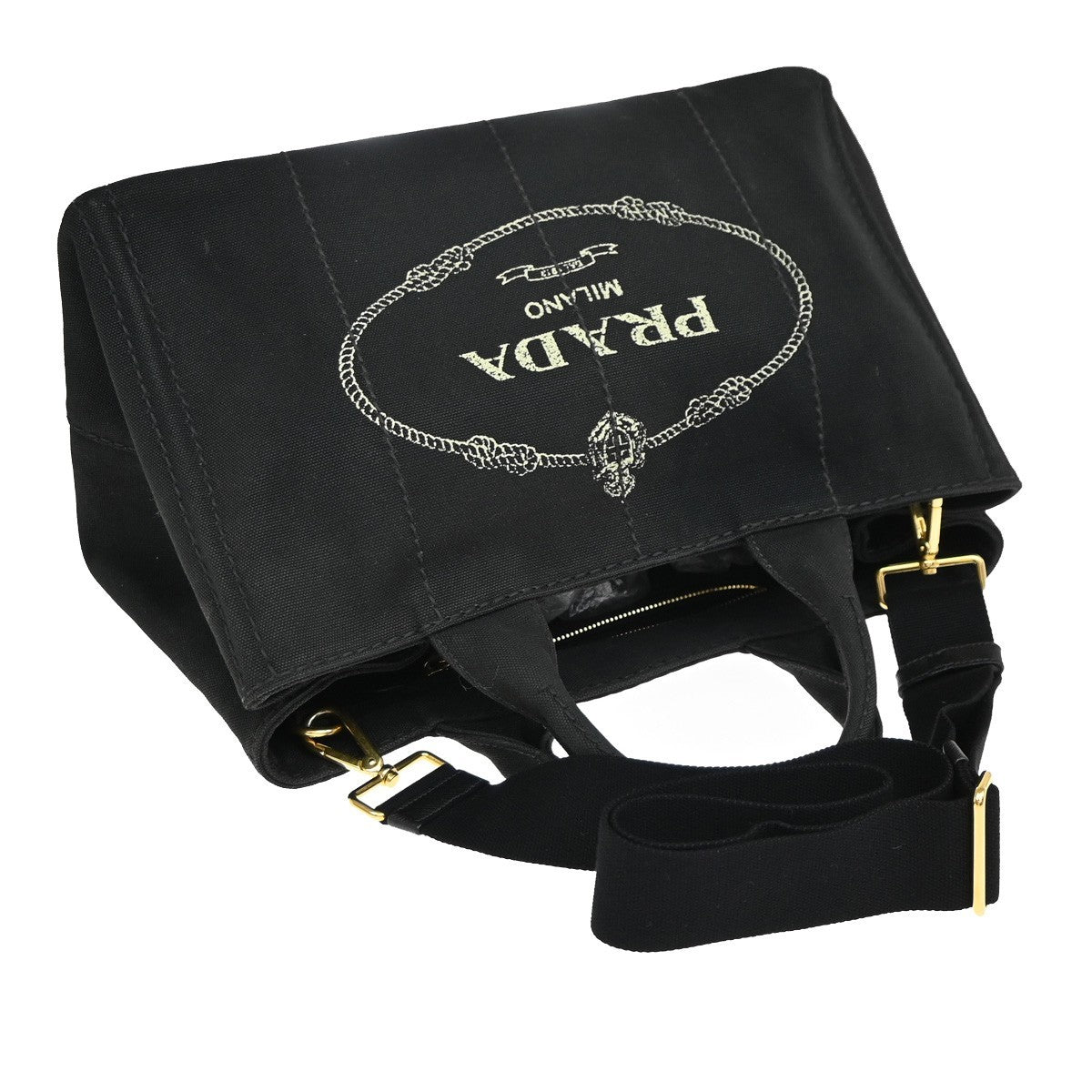 Prada Canapa Convertible Tote Canvas