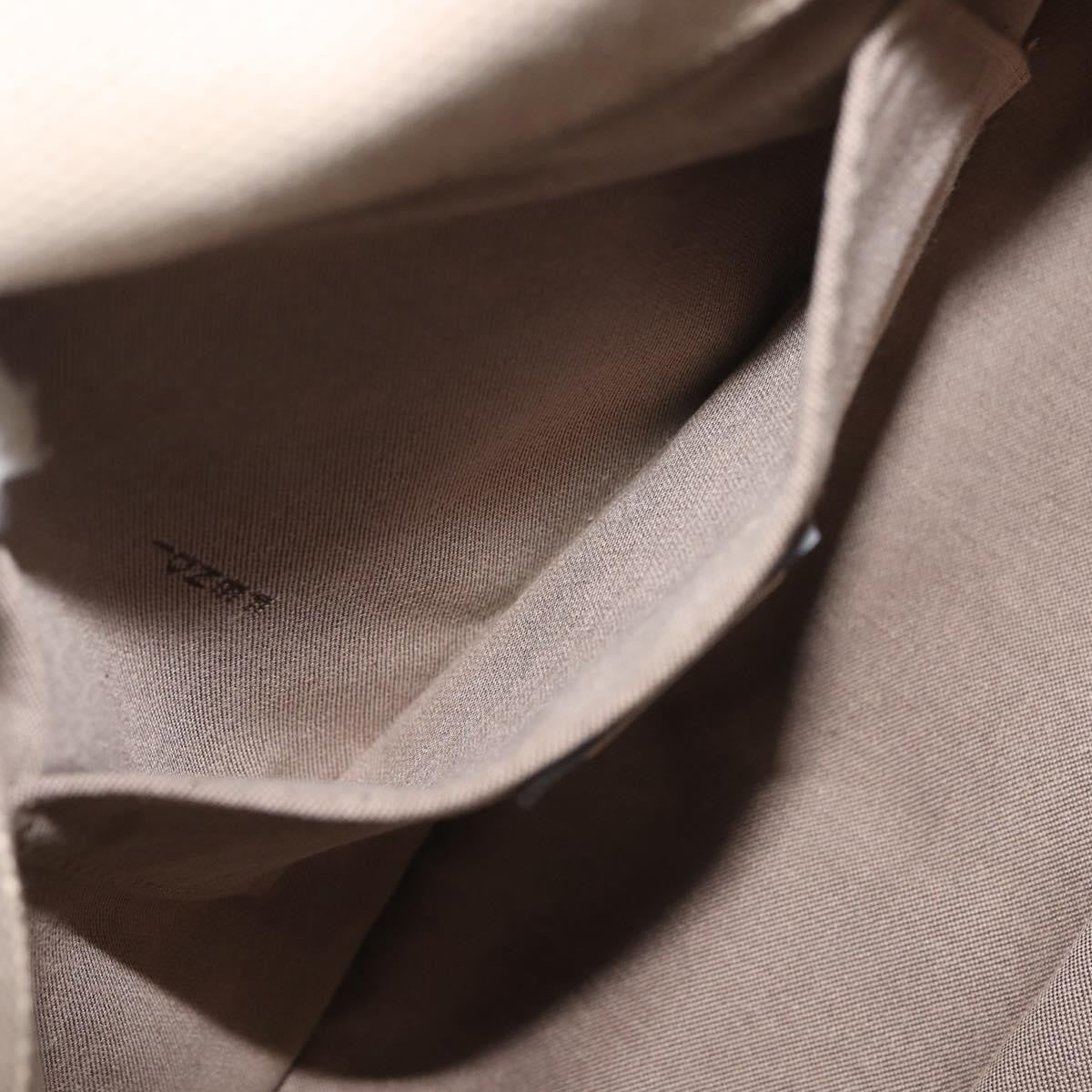 Fendi Logo Flap Shoulder Bag Canvas