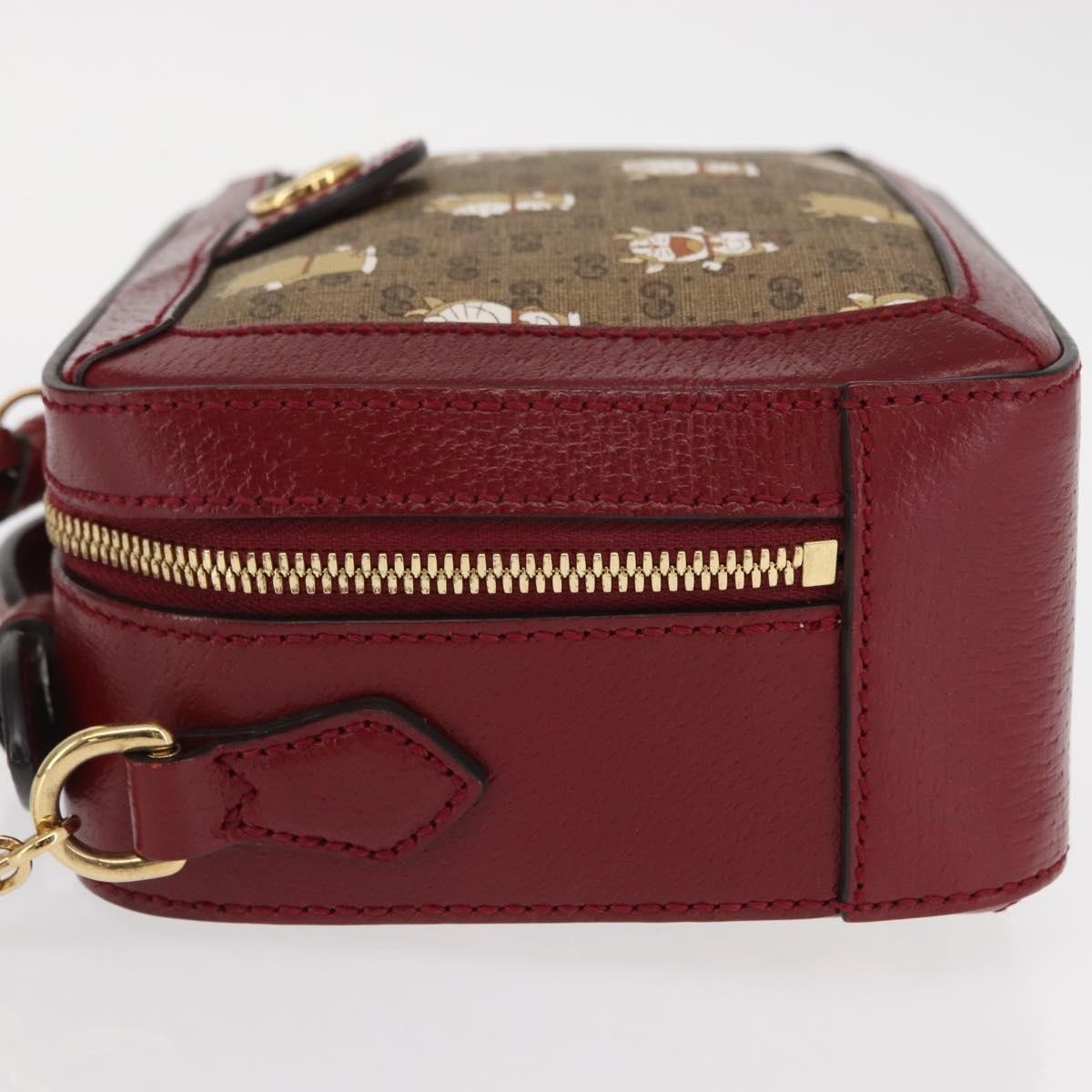 Gucci Doraemon Ophidia Zip Around Camera Bag Printed Mini GG Coated Canvas