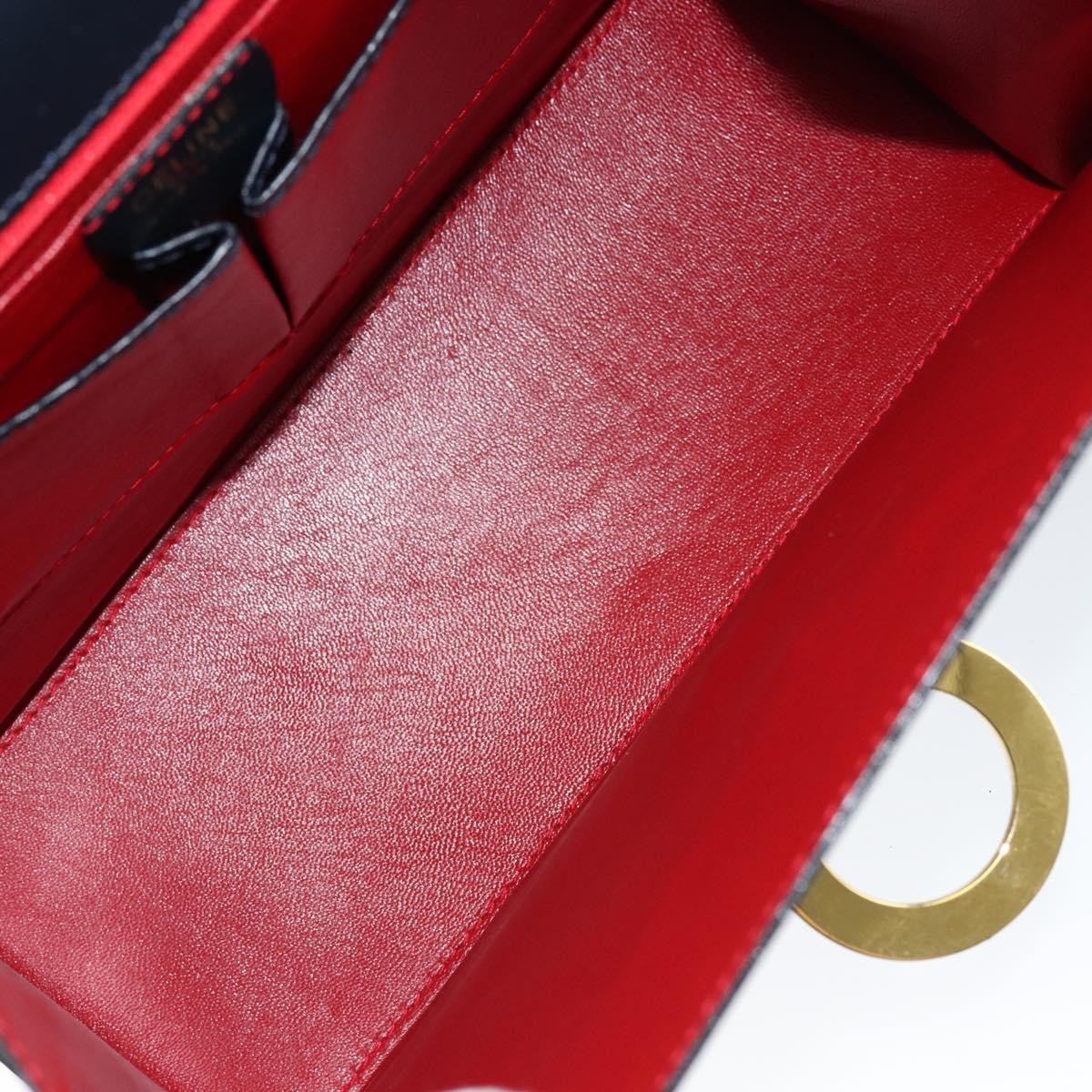 Celine Circle Logo Handbag Leather