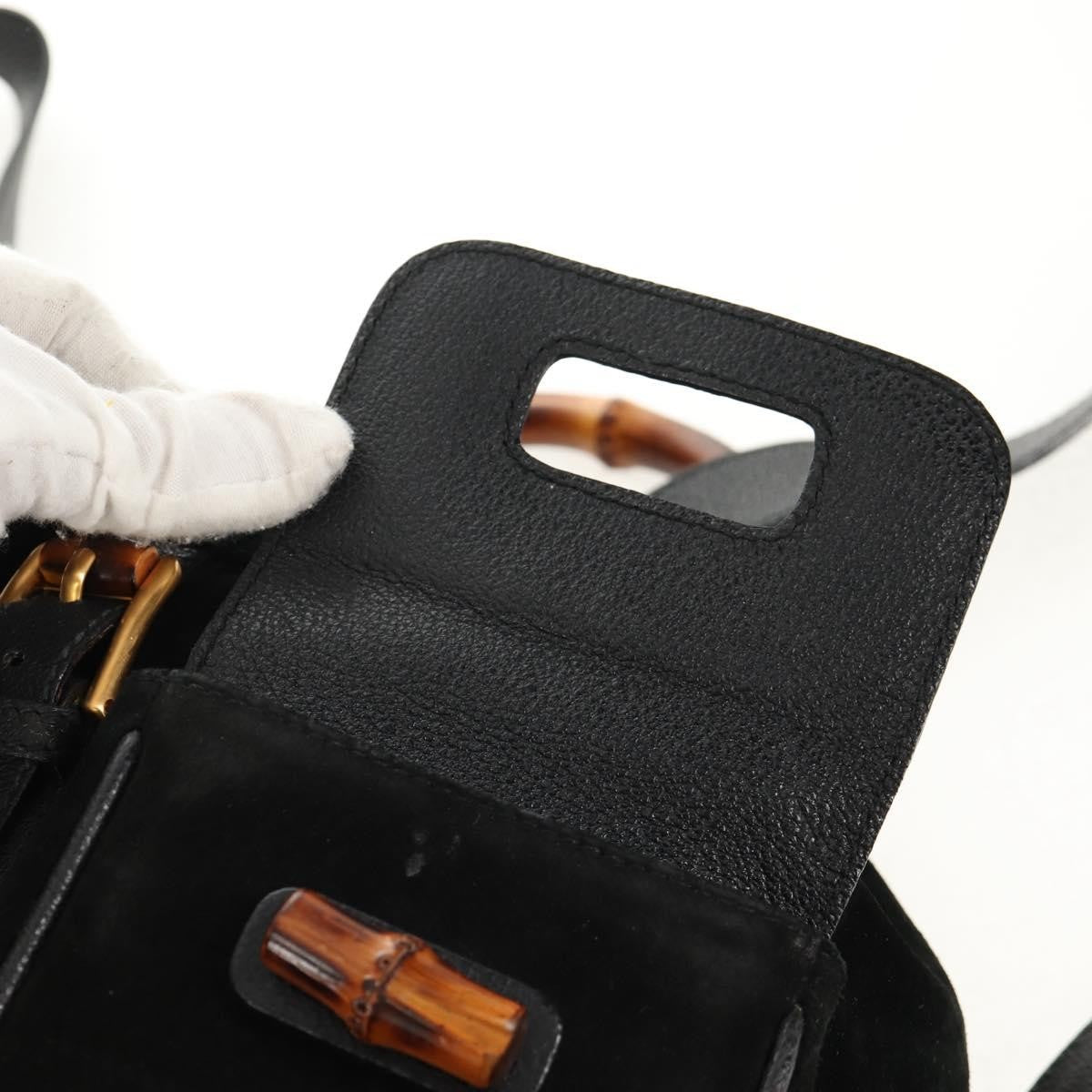 Gucci Vintage Bamboo Backpack Suede