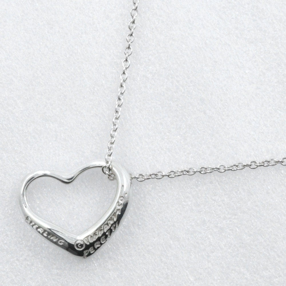 Tiffany & Co. Elsa Peretti Open Heart Pendant Necklace silver