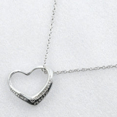 Tiffany & Co. Elsa Peretti Open Heart Pendant Necklace silver