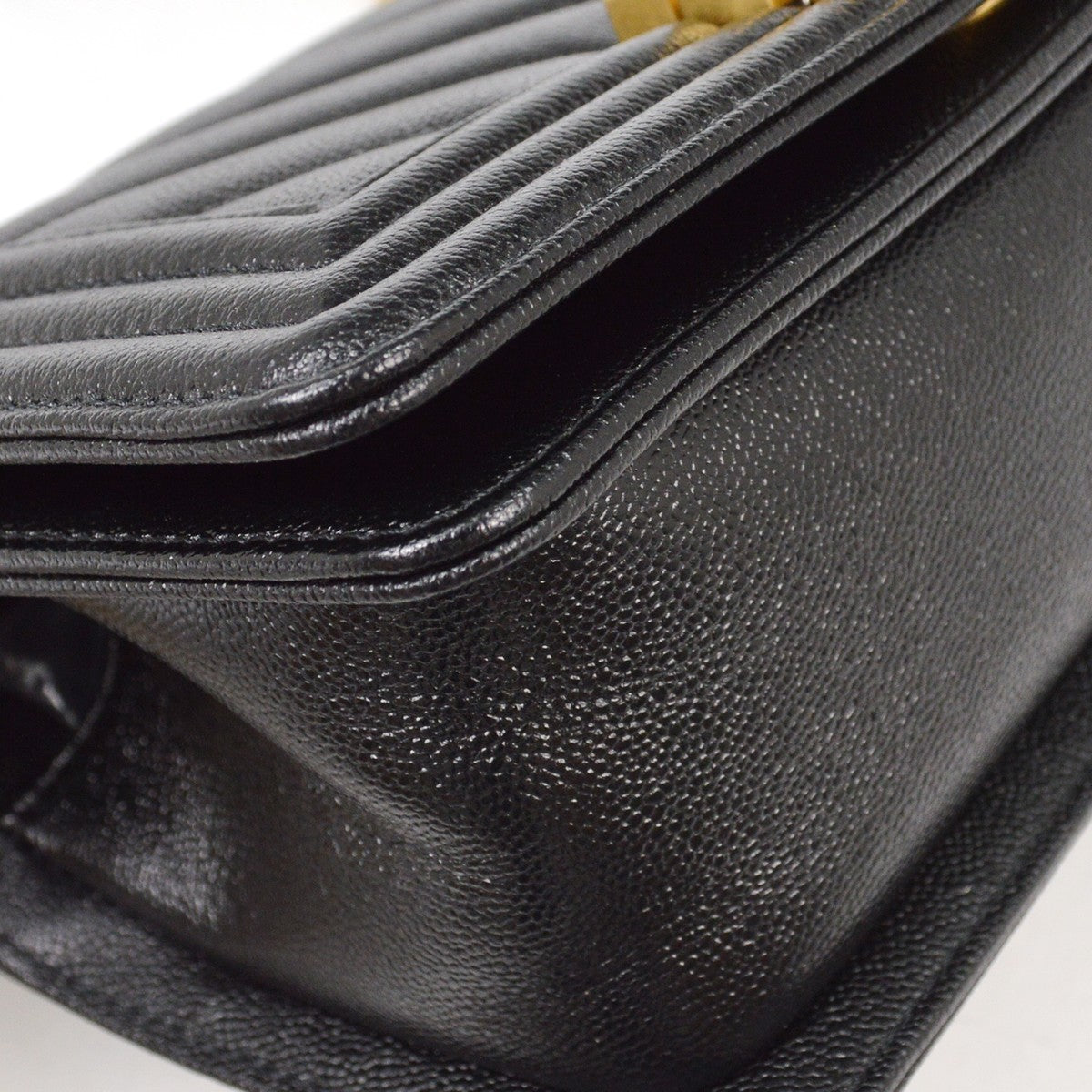 Chanel Boy Flap Bag Chevron Caviar