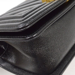 Chanel Boy Flap Bag Chevron Caviar